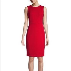 Calvin Klein sleeveless red dress